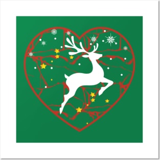 I love you Christmas reindeer Posters and Art